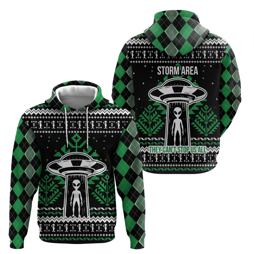 Alien Christmas Hoodie Xmas Holiday Patterns - Wonder Print Shop