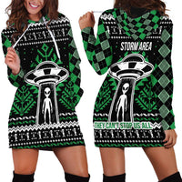 Alien Christmas Hoodie Dress Xmas Holiday Patterns - Wonder Print Shop