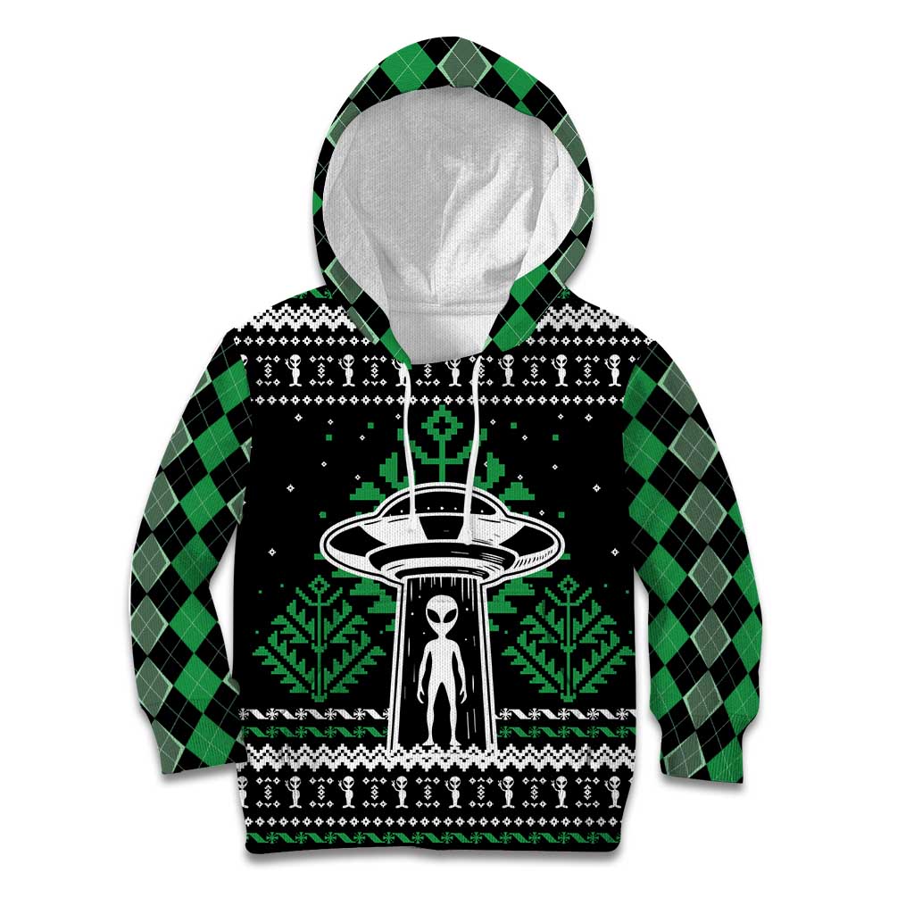 Alien Christmas Kid Hoodie Xmas Holiday Patterns - Wonder Print Shop