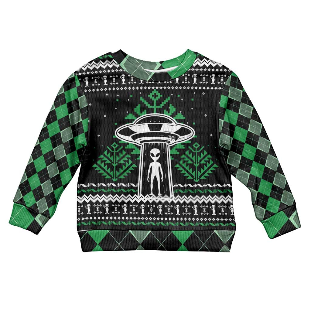 Alien Christmas Kid Ugly Christmas Sweater Xmas Holiday Patterns - Wonder Print Shop