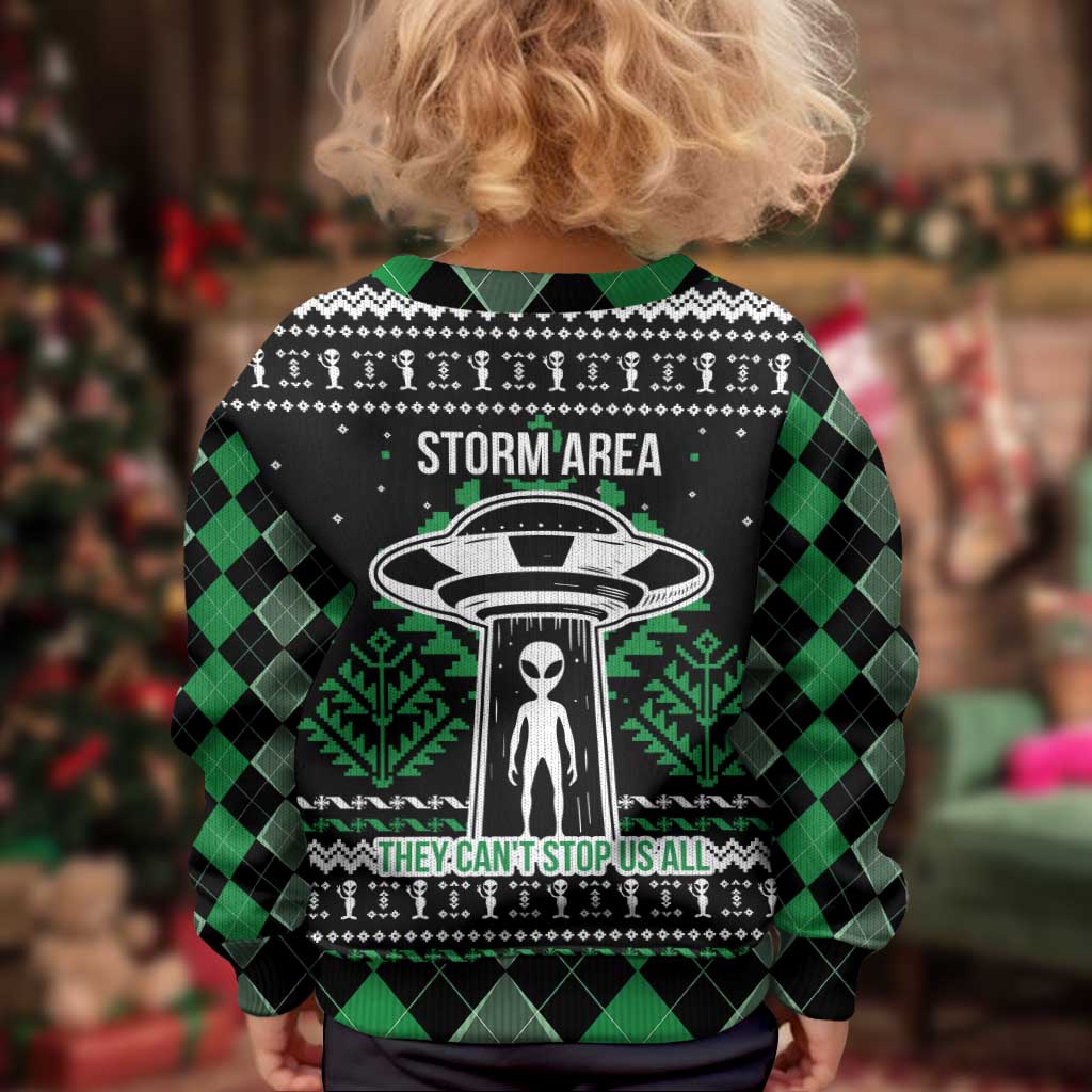 Alien Christmas Kid Ugly Christmas Sweater Xmas Holiday Patterns - Wonder Print Shop