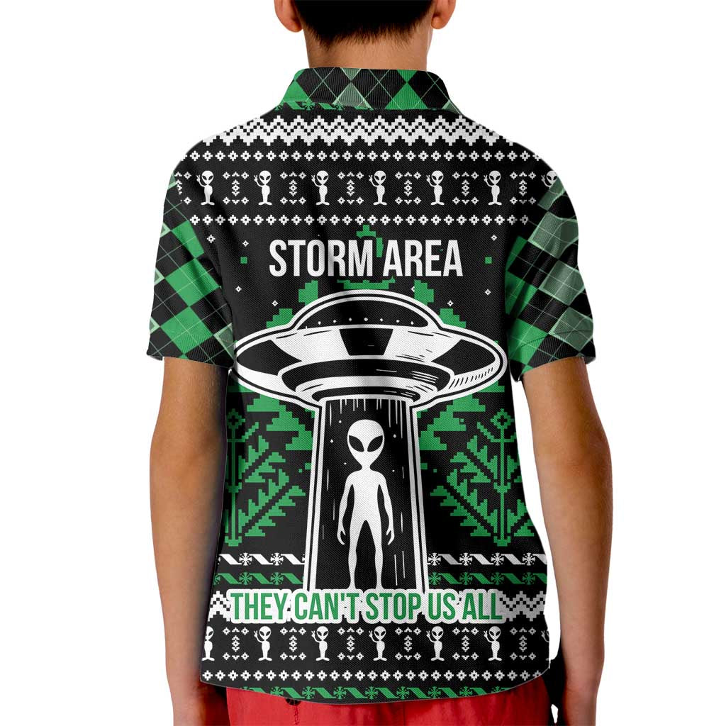 Alien Christmas Kid Polo Shirt Xmas Holiday Patterns - Wonder Print Shop