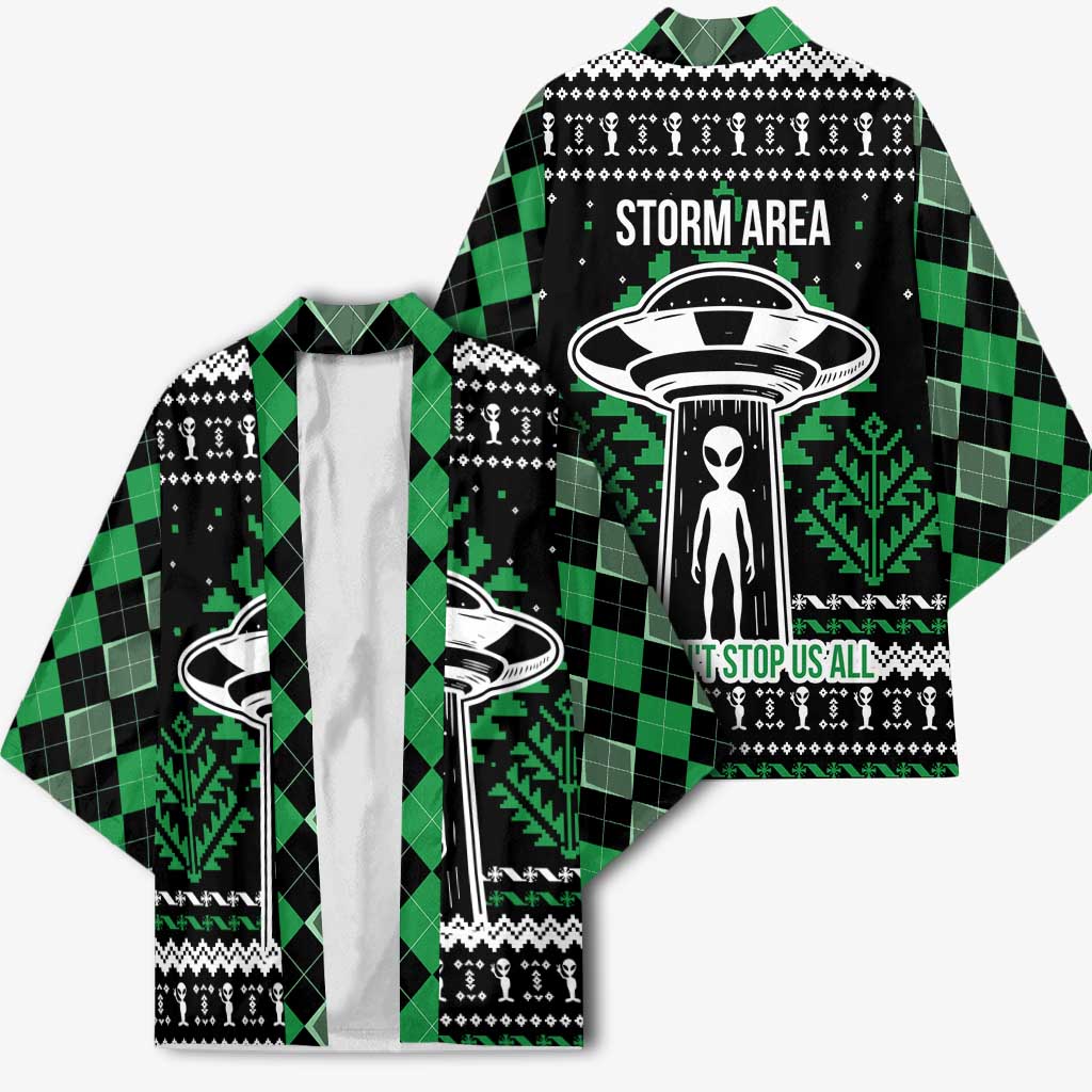 Alien Christmas Kimono Xmas Holiday Patterns - Wonder Print Shop