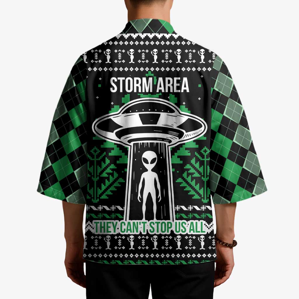 Alien Christmas Kimono Xmas Holiday Patterns - Wonder Print Shop