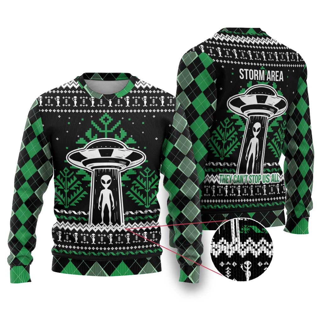 Alien Christmas Ugly Christmas Sweater Xmas Holiday Patterns - Wonder Print Shop