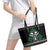 Alien Christmas Leather Tote Bag Xmas Holiday Patterns - Wonder Print Shop