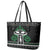Alien Christmas Leather Tote Bag Xmas Holiday Patterns - Wonder Print Shop