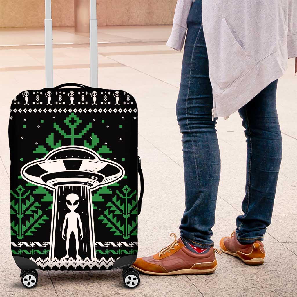 Alien Christmas Luggage Cover Xmas Holiday Patterns - Wonder Print Shop
