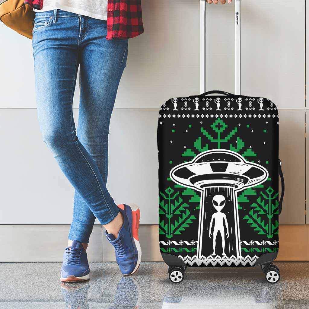 Alien Christmas Luggage Cover Xmas Holiday Patterns - Wonder Print Shop