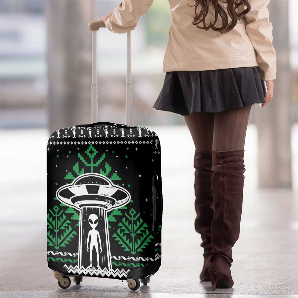 Alien Christmas Luggage Cover Xmas Holiday Patterns - Wonder Print Shop