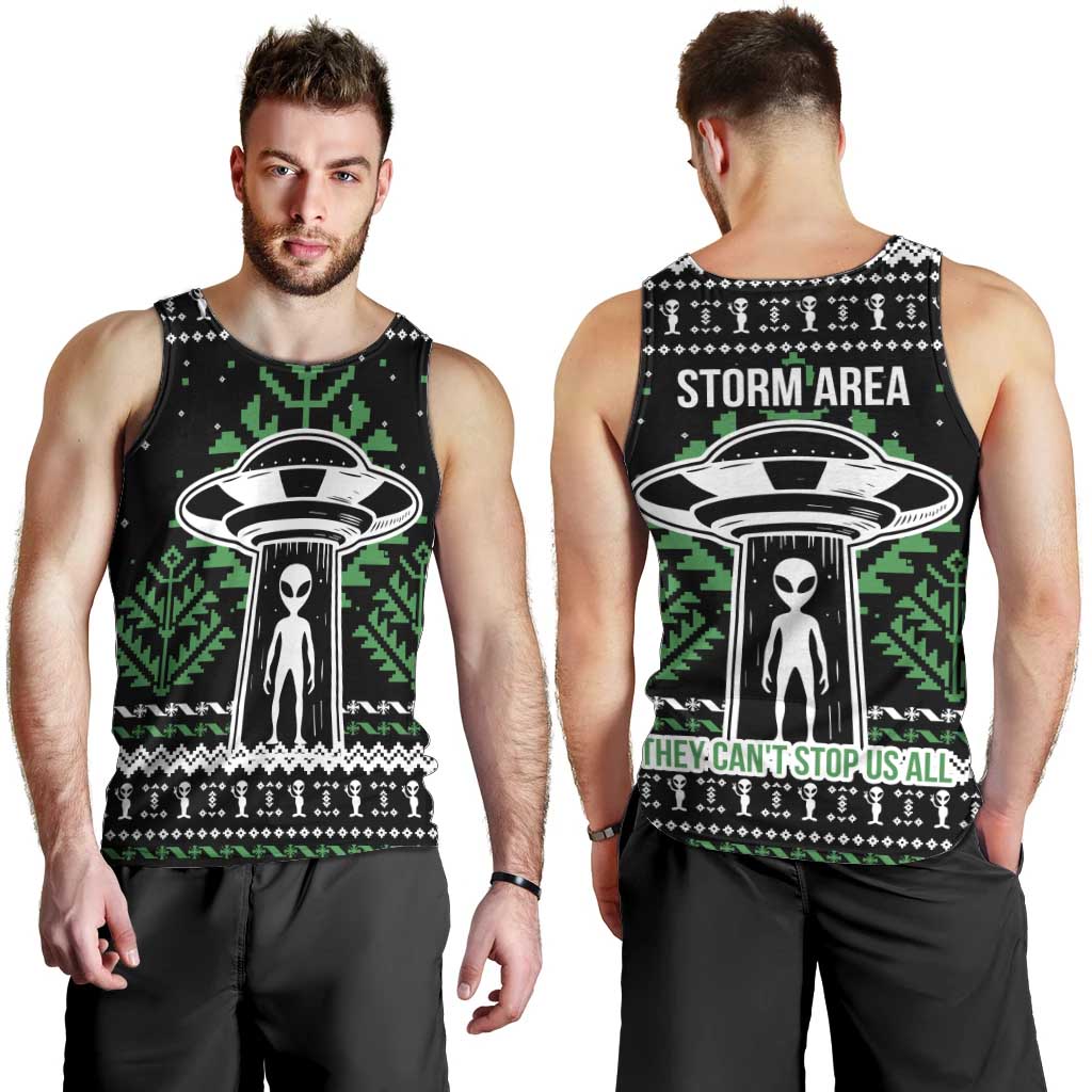 Alien Christmas Men Tank Top Xmas Holiday Patterns - Wonder Print Shop