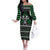 Alien Christmas Off The Shoulder Long Sleeve Dress Xmas Holiday Patterns - Wonder Print Shop