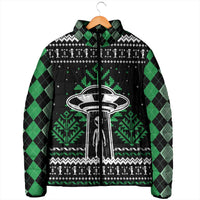 Alien Christmas Padded Jacket Xmas Holiday Patterns - Wonder Print Shop