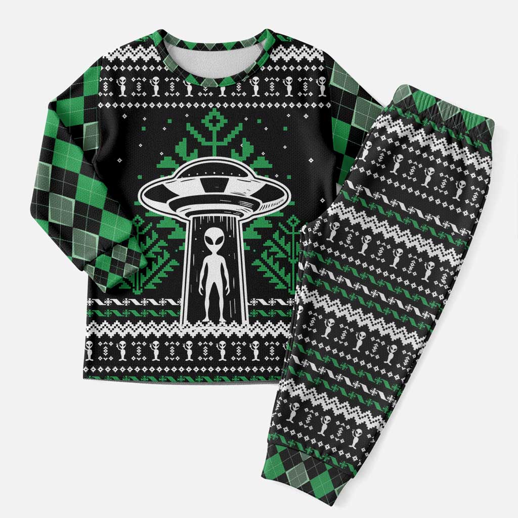 Alien Christmas Pajama Set Xmas Holiday Patterns - Wonder Print Shop