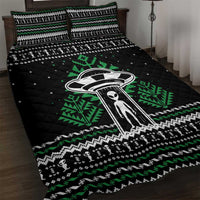 Alien Christmas Quilt Bed Set Xmas Holiday Patterns - Wonder Print Shop