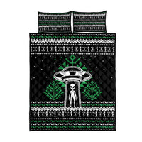 Alien Christmas Quilt Bed Set Xmas Holiday Patterns - Wonder Print Shop