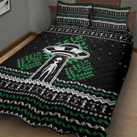 Alien Christmas Quilt Bed Set Xmas Holiday Patterns - Wonder Print Shop