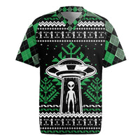 Alien Christmas Rugby Jersey Xmas Holiday Patterns - Wonder Print Shop
