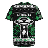 Alien Christmas Rugby Jersey Xmas Holiday Patterns - Wonder Print Shop