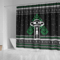 Alien Christmas Shower Curtain Xmas Holiday Patterns - Wonder Print Shop