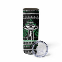 Alien Christmas Skinny Tumbler Xmas Holiday Patterns - Wonder Print Shop