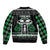 Alien Christmas Sleeve Zip Bomber Jacket Xmas Holiday Patterns - Wonder Print Shop