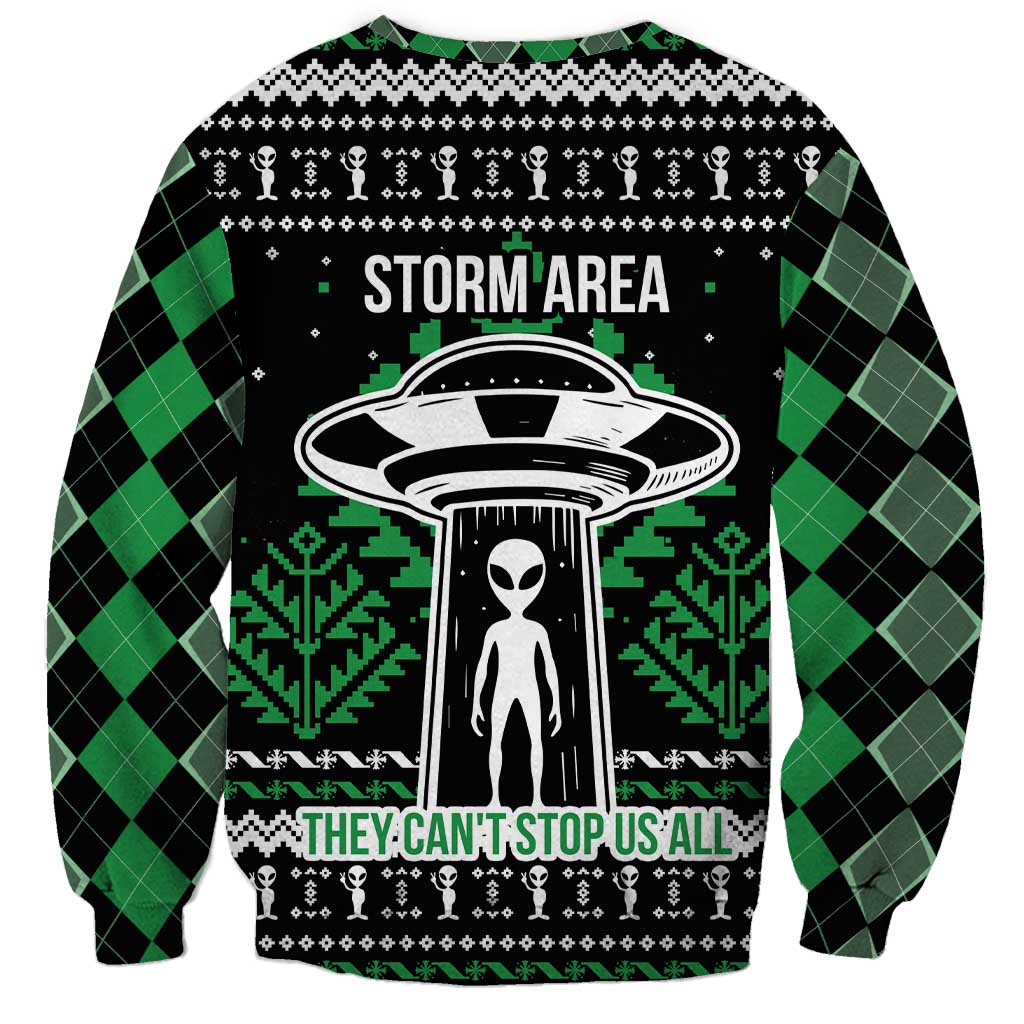 Alien Christmas Sweatshirt Xmas Holiday Patterns - Wonder Print Shop