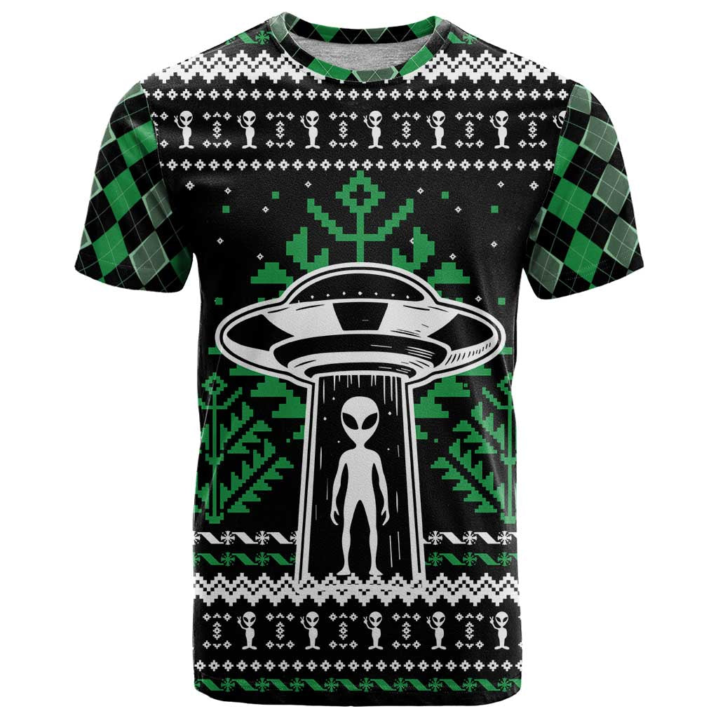 Alien Christmas T Shirt Xmas Holiday Patterns - Wonder Print Shop