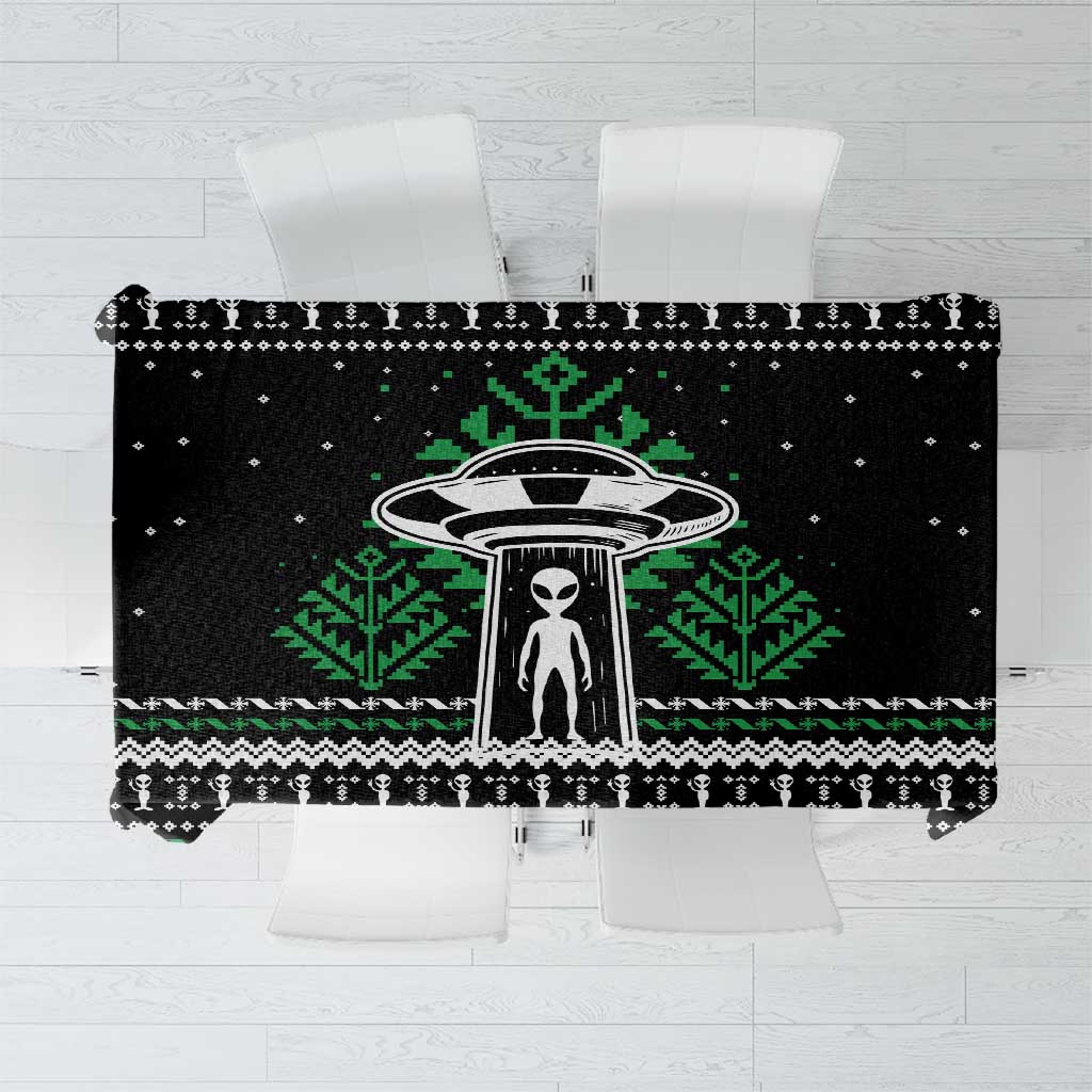 Alien Christmas Tablecloth Xmas Holiday Patterns - Wonder Print Shop
