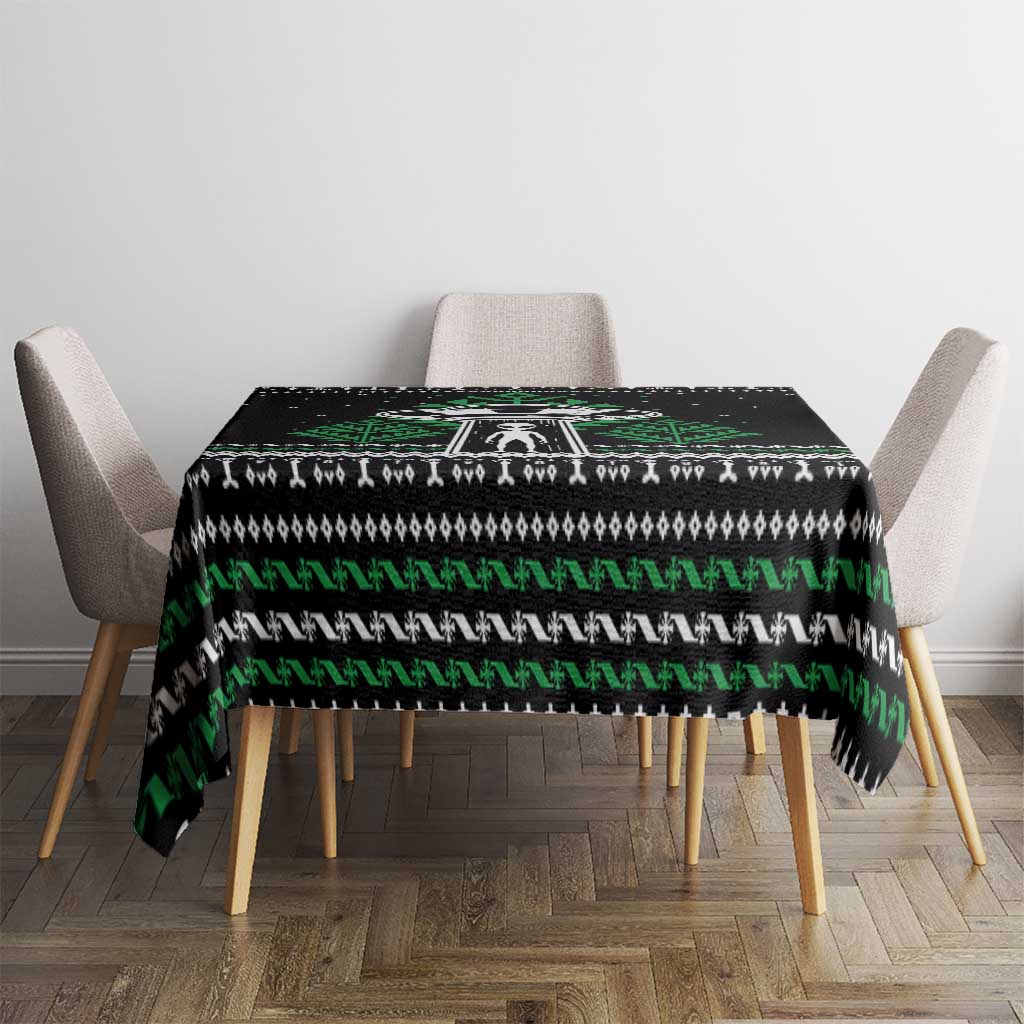 Alien Christmas Tablecloth Xmas Holiday Patterns - Wonder Print Shop