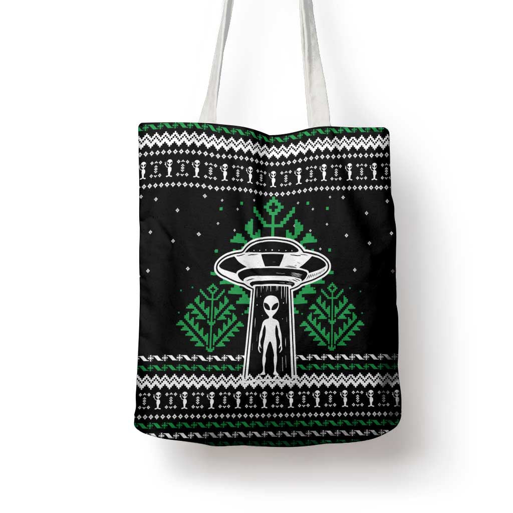 Alien Christmas Tote Bag Xmas Holiday Patterns - Wonder Print Shop