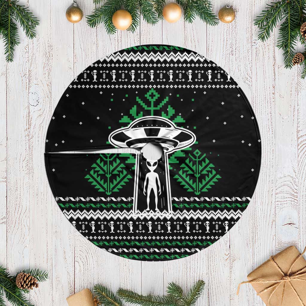 Alien Christmas Tree Skirt Xmas Holiday Patterns - Wonder Print Shop