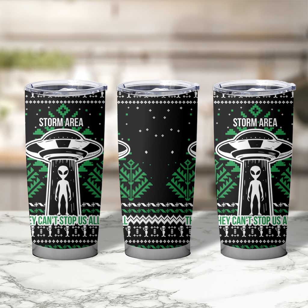 Alien Christmas Tumbler Cup Xmas Holiday Patterns - Wonder Print Shop