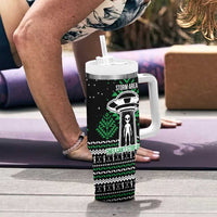 Alien Christmas Tumbler With Handle Xmas Holiday Patterns - Wonder Print Shop