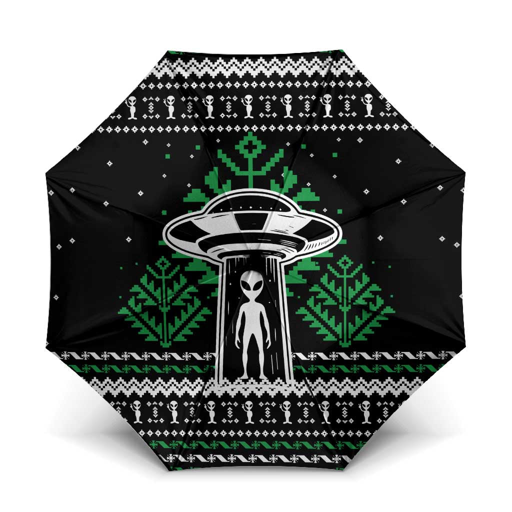 Alien Christmas Umbrella Xmas Holiday Patterns - Wonder Print Shop