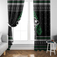 Alien Christmas Window Curtain Xmas Holiday Patterns - Wonder Print Shop