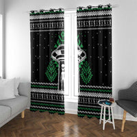 Alien Christmas Window Curtain Xmas Holiday Patterns - Wonder Print Shop