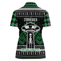 Alien Christmas Women Polo Shirt Xmas Holiday Patterns - Wonder Print Shop