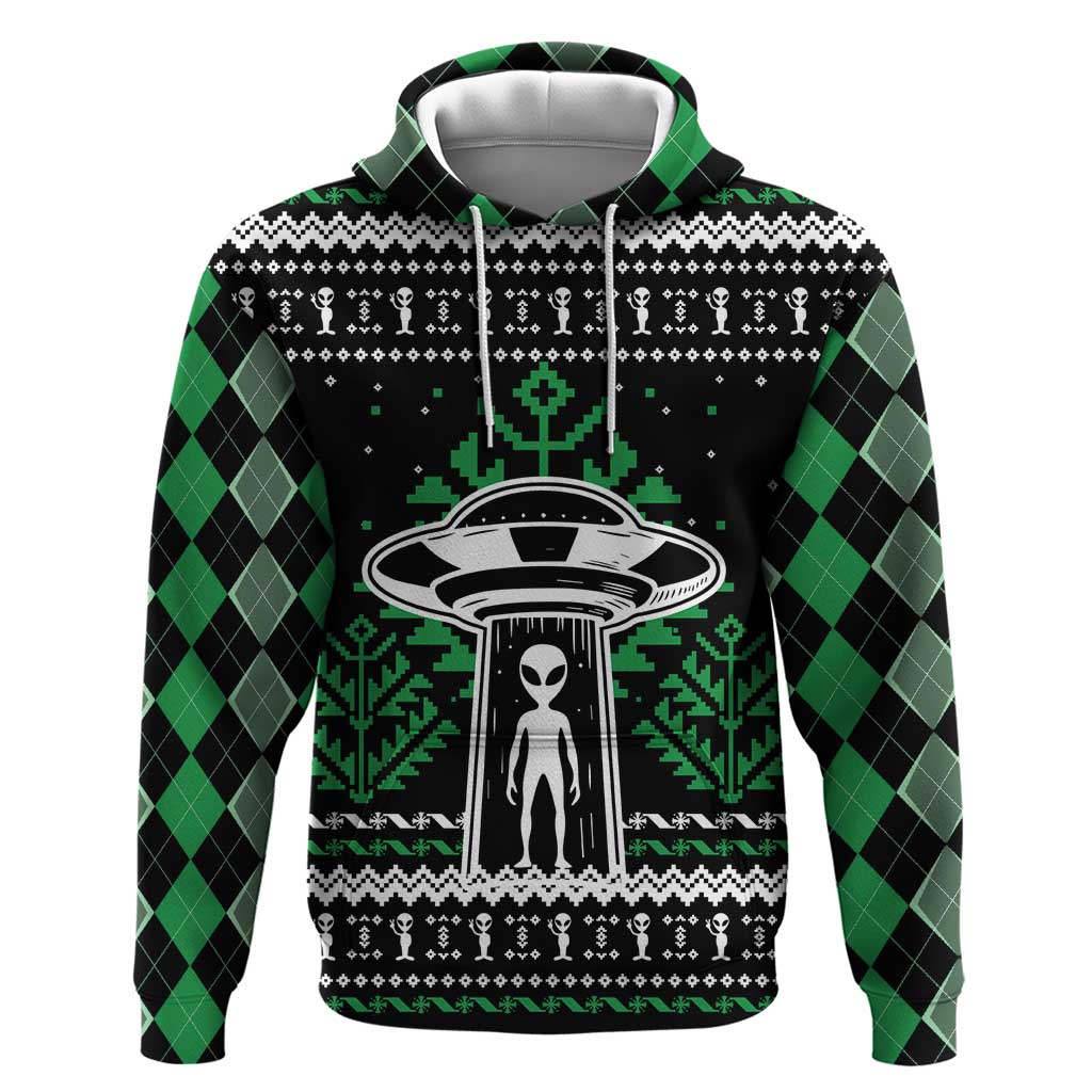 Alien Christmas Zip Hoodie Xmas Holiday Patterns - Wonder Print Shop