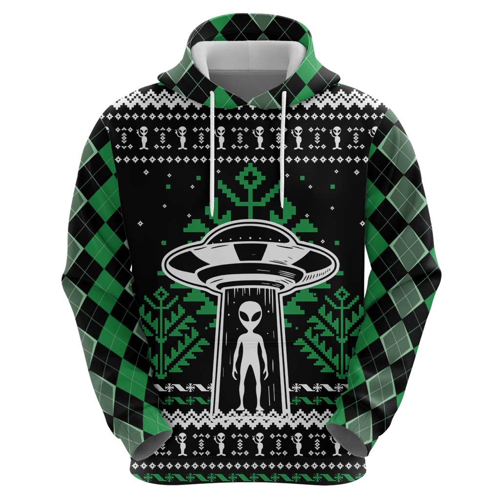 Alien Christmas Zip Hoodie Xmas Holiday Patterns - Wonder Print Shop