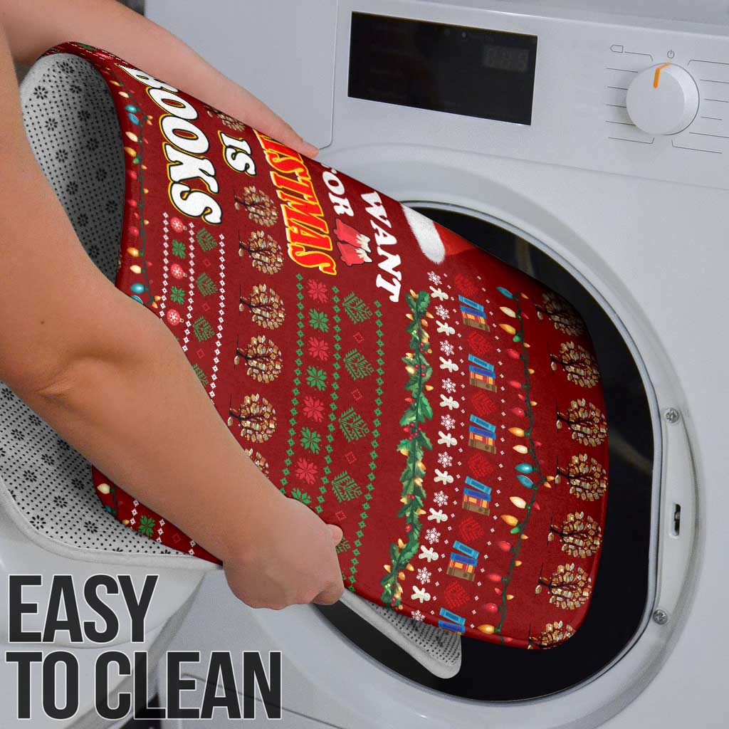 All I Want For Christmas Is Books Christmas Bathroom Set Xmas Holiday Patterns - Wonder Print Shop