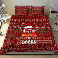 All I Want For Christmas Is Books Christmas Bedding Set Xmas Holiday Patterns - Wonder Print Shop
