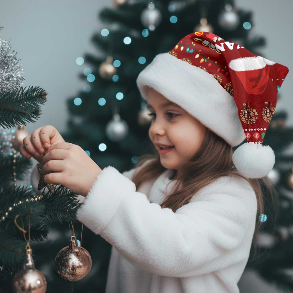 All I Want For Christmas Is Books Christmas Santa Hat Xmas Holiday Patterns - Wonder Print Shop