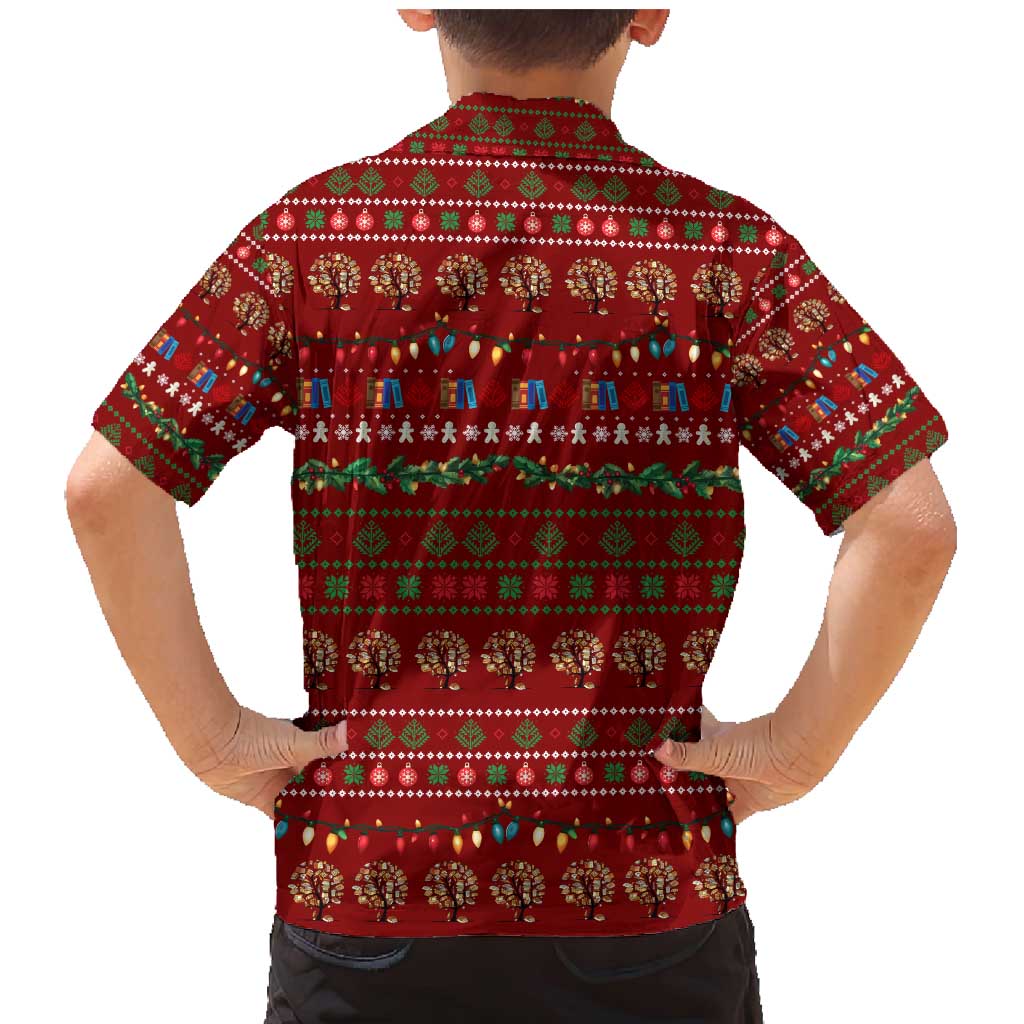 All I Want For Christmas Is Books Christmas Family Matching Mermaid Dress and Hawaiian Shirt Xmas Holiday Patterns - Wonder Print Shop