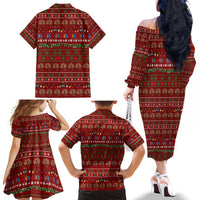 All I Want For Christmas Is Books Christmas Family Matching Off The Shoulder Long Sleeve Dress and Hawaiian Shirt Xmas Holiday Patterns - Wonder Print Shop