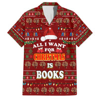 All I Want For Christmas Is Books Christmas Family Matching Off The Shoulder Long Sleeve Dress and Hawaiian Shirt Xmas Holiday Patterns - Wonder Print Shop