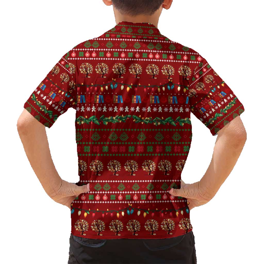 All I Want For Christmas Is Books Christmas Family Matching Off Shoulder Maxi Dress and Hawaiian Shirt Xmas Holiday Patterns - Wonder Print Shop