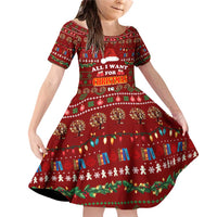 All I Want For Christmas Is Books Christmas Family Matching Off Shoulder Short Dress and Hawaiian Shirt Xmas Holiday Patterns - Wonder Print Shop