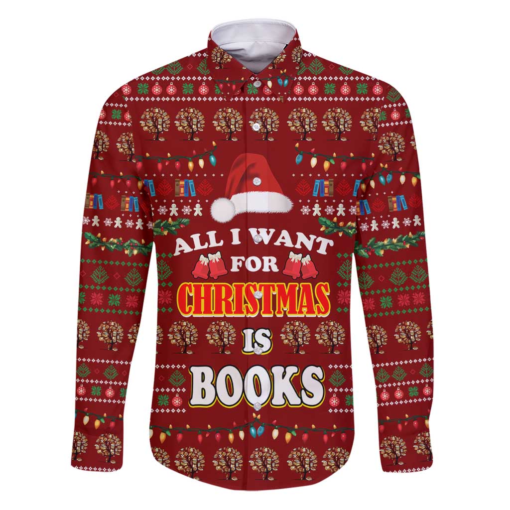 All I Want For Christmas Is Books Christmas Family Matching Puletasi and Hawaiian Shirt Xmas Holiday Patterns - Wonder Print Shop
