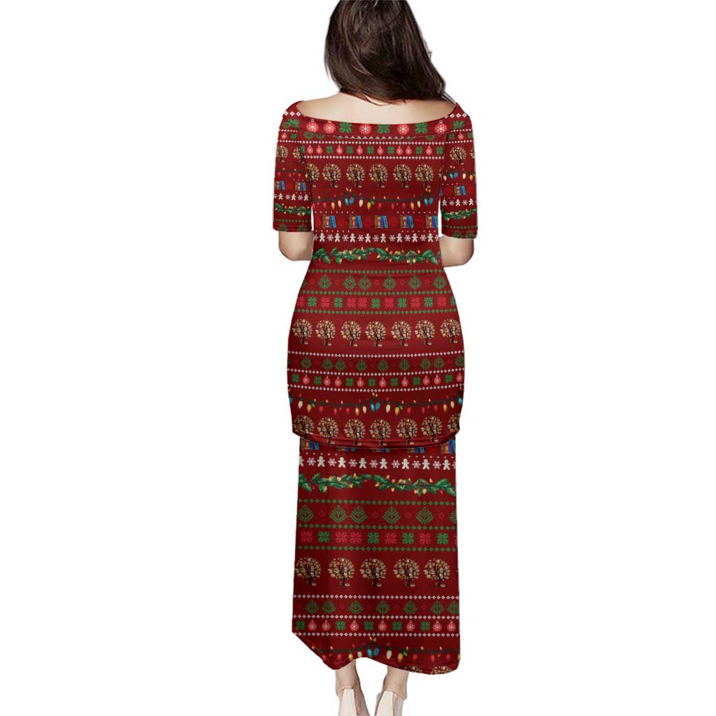All I Want For Christmas Is Books Christmas Family Matching Puletasi and Hawaiian Shirt Xmas Holiday Patterns - Wonder Print Shop